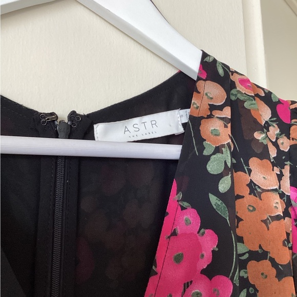 Floral Rouched Fall Colors Dress - Picture 2 of 3